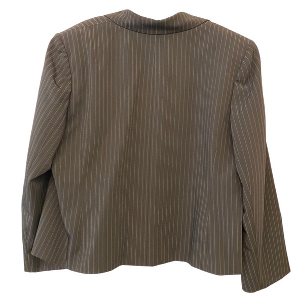 Tahari ASL Black Pin Stripe Suit Coat Jacket Size 20W - Picture 4 of 8